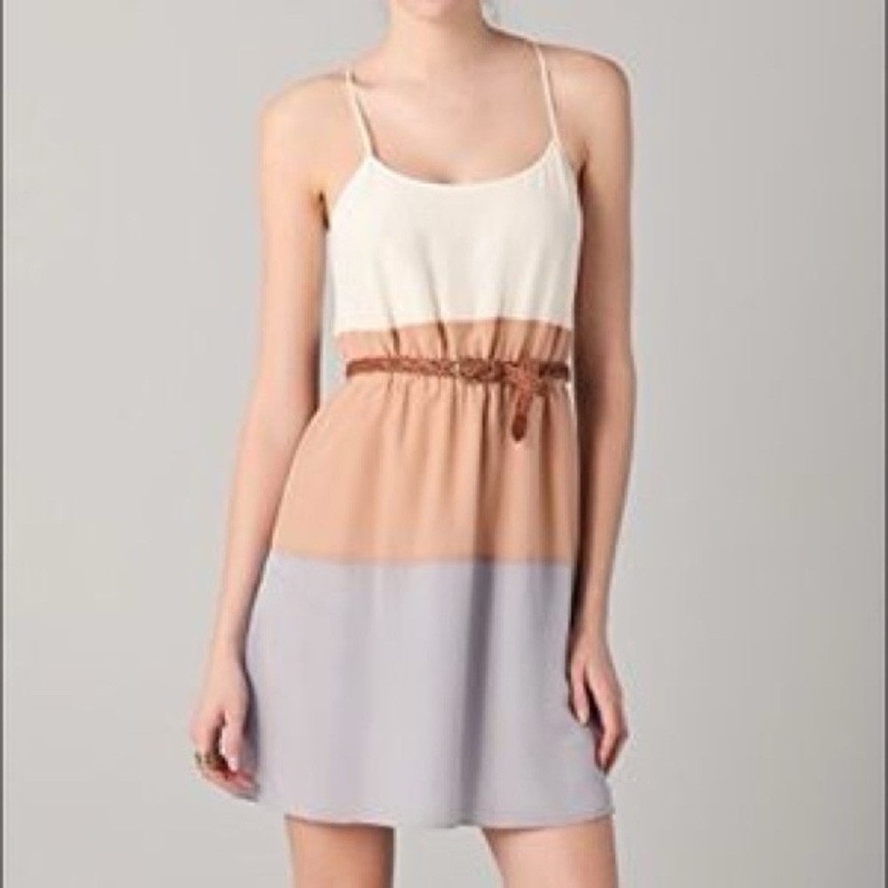 Stylish Kids Dress in Cream, Tan, and Gray silk